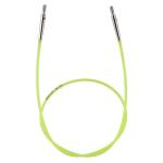 10633 Knit Pro Тросик (заглушки 2 шт., ключик) для съемных спиц, длина 35 см (готовая длина спиц 60 см ), зеленый