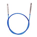 10632 Knit Pro Тросик (заглушки 2 шт., ключик) для съемных спиц, длина 28 см (готовая длина спиц 50 см ), синий
