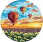 Набор для вышивания "PANNA" PS-7059   "Воздушные шары на закате"
