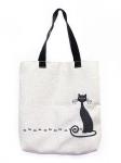 "Черная кошка" Набор текстильная сумка