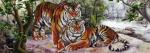 "Амурские тигры" (рис. на сатене 25х65)