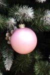 Набор стеклянных шаров 80 мм., нежно-розового цвета, 4 шт в коробке,Crystal Deco