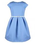 Голубое платье для девочки с ремнем Арт.783411