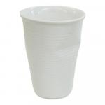 Мятый стаканчик керамический белый 0,24л