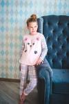 Пижама детская (фуфайка(лонгслив), брюки) д/дев Juno