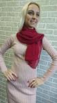 Летний прозрачный однотонный женский шарф
