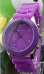 Часы с силиконовым ремешком Geneva purple