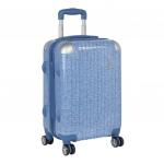 Р1011 голубой (24")  пластик ABS чемодан средний (TH17-7108)