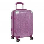 Р1011 розовый (24")  пластик ABS чемодан средний (TH17-7108)