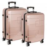 Р110 (2-ой) розовый (20") пластикABS чемодан малый