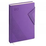 Ежедневник А5 датированный 2020 год ErichKrause® Soft Touch, цвет: фиолетовый, на магните, тонированная бумага