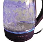 Чайник POLARIS PWK 1767CGL, 1,7 л, 2200 Вт, закрытый нагр. элемент, стекло, фиолетовый