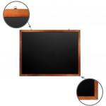 Доска для мела магнитная (90х120 см), черная, деревянная окрашенная рамка, Россия, BRAUBERG, 236893