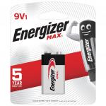 Батарейка ENERGIZER Max, Крона (6LR61, 6LF22, 1604A), алкалиновая, 1 шт, в блистере, (ш/к 10297)