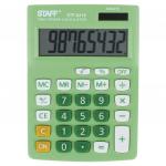 Калькулятор настольный STAFF STF-8318, КОМПАКТНЫЙ (145х103мм), 8 разрядов, двойное питание, ЗЕЛЕНЫЙ