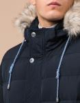 Зимняя темно-синяя куртка комфортная модель 12528