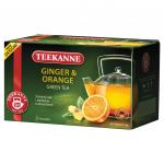Чай TEEKANNE (Тиканне) "Ginger&Orange", зеленый, имбирь/апельсин, 20 пакетиков, Германия, ш/к 28234