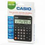 Калькулятор настольный CASIO DX-12B-W (175х129 мм), 12 разрядов, двойное питание, черный