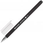 Ручка гелевая BRAUBERG Matt Gel, ЧЕРНАЯ, корпус soft-touch, узел 0,5 мм, линия 0,35 мм, 142944