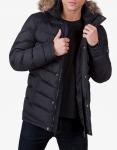 Высококачественная куртка черная на зиму модель 3582