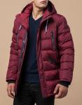 Бордовая куртка теплая модель 38426