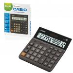 Калькулятор настольный CASIO DH-12-BK-S, КОМПАКТНЫЙ (159х151мм), 12 разрядов, дв.питание, черн/серый