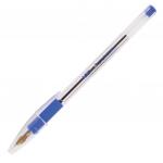 Ручка шариковая с грипом BIC "Cristal Grip", СИНЯЯ, корпус прозрачный, узел 1мм, линия 0,32мм,889985