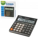 Калькулятор настольный CASIO DH-16-BK-S, КОМПАКТНЫЙ (159х151мм), 16 разрядов, дв.питание, черн/серый