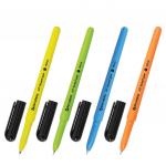 Ручка шариковая масляная BRAUBERG i-Stick Neon, СИНЯЯ, корпус ассорти, 0,7мм, линия 0,35мм, 142948