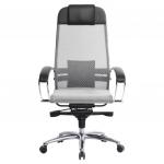 Кресло офисное МЕТТА "SAMURAI" S-1, сверхпрочная ткань-сетка, серое, ш/к 83748