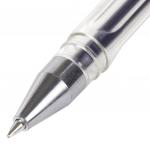 Ручка гелевая STAFF, СИНЯЯ, корпус прозрачный, хром. детали, узел 0,5 мм, линия 0,35 мм, GP107
