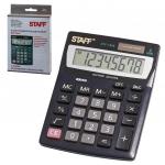 Калькулятор настольный STAFF STF-1808, КОМПАКТНЫЙ (140х105мм), 8 разрядов, двойное питание, 250133