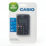 Калькулятор карманный CASIO HL-820LV-BK-S (104х63х7,4мм), 8 разрядов, пит.от батареи, блистер,черный