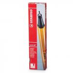 Ручка капиллярная STABILO Point, КРАСНАЯ, корпус оранжевый, толщина письма 0,4мм, 88/40