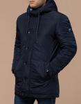 Зимняя куртка качественная темно-синяя модель 4282