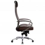 Кресло офисное МЕТТА "SAMURAI" KL-1, кожа, темно-коричневое, ш/к 84011