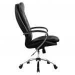 Кресло офисное МЕТТА LK-3CH, кожа, хром, черное, ш/к 85307