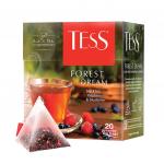Чай TESS (Тесс) "Forest Dream", черный с малиной и черникой, 20 пирамидок по 1,8г, ш/к 07842