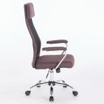 Кресло офисное BRABIX Flight EX-540, хром, ткань, сетка, коричневое, 531849