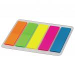 Закладки клейкие ERICH KRAUSE "Neon", 44*12мм, 5 цветов х 20 листов, в пластиковой книжке, 31177