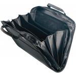 Портфель-сумка пласт. BRAUBERG А4+ (375х305х60мм), бизнес-класс, 4 отд, 2 карм, на молн, черн,225169