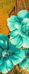 Рулонная штора лен "Дикий цветок"                             (d-200469-gr)
