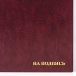 Папка адресная ПВХ "НА ПОДПИСЬ", формат А4, увеличенная вместимость до 100л, бордов, ДПС, 2032.Н-103