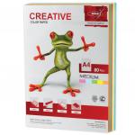 Бумага CREATIVE color (Креатив) А4, 80г/м, 250 л. (5 цв.х50л.) цветная медиум, БОpr-250r, ш/к 40747