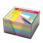Блок для записей ERICH KRAUSE в подставке прозрачной, куб 9*9*5 см, цветной, 5141