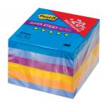 Блоки самоклеящиеся (стикеры) 76х76, КОМПЛЕКТ 6х90л, POST-IT Super Sticky, Воздух, ассорти,654-6SSBP