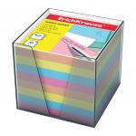 Блок для записей ERICH KRAUSE в подставке прозрачной, куб 9*9*9 см, цветной, 5142