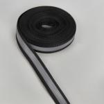 Светоотражающая лента - стропа, 10 мм, 5±1 м, цвет чёрный