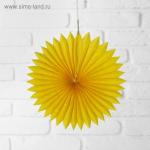 Изделие из бумаги декор "Круг" 25 см, цвет жёлтый