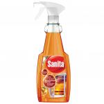 Средство для мытья стекол и зеркал 500г SANITA (Санита) усиленная формула с нашатырным спиртом,04867